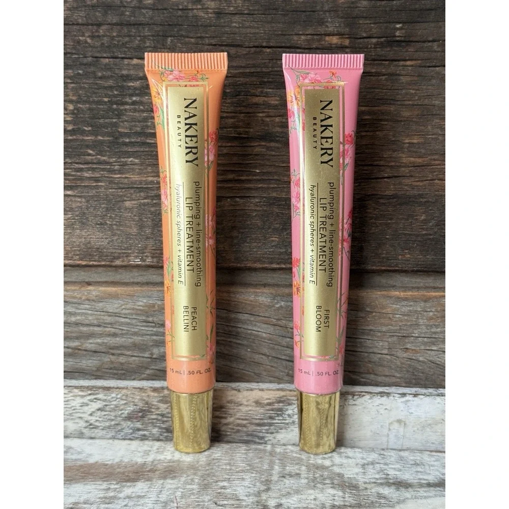 Nakery Plumping Lip Treatment Duo Peach Bellini + First Bloom | TikTok Viral $32